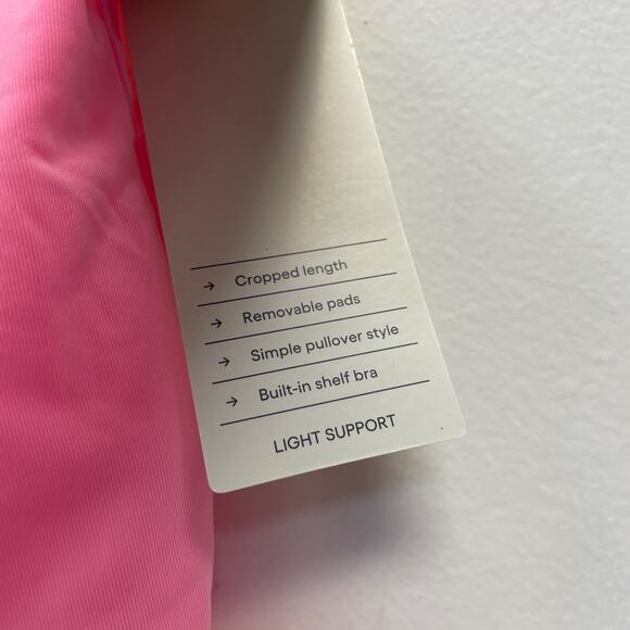 All In Motion Women's Light Support Asymmetrical Cropped Sports Bra Pink Size XL - Picture 6 of 8